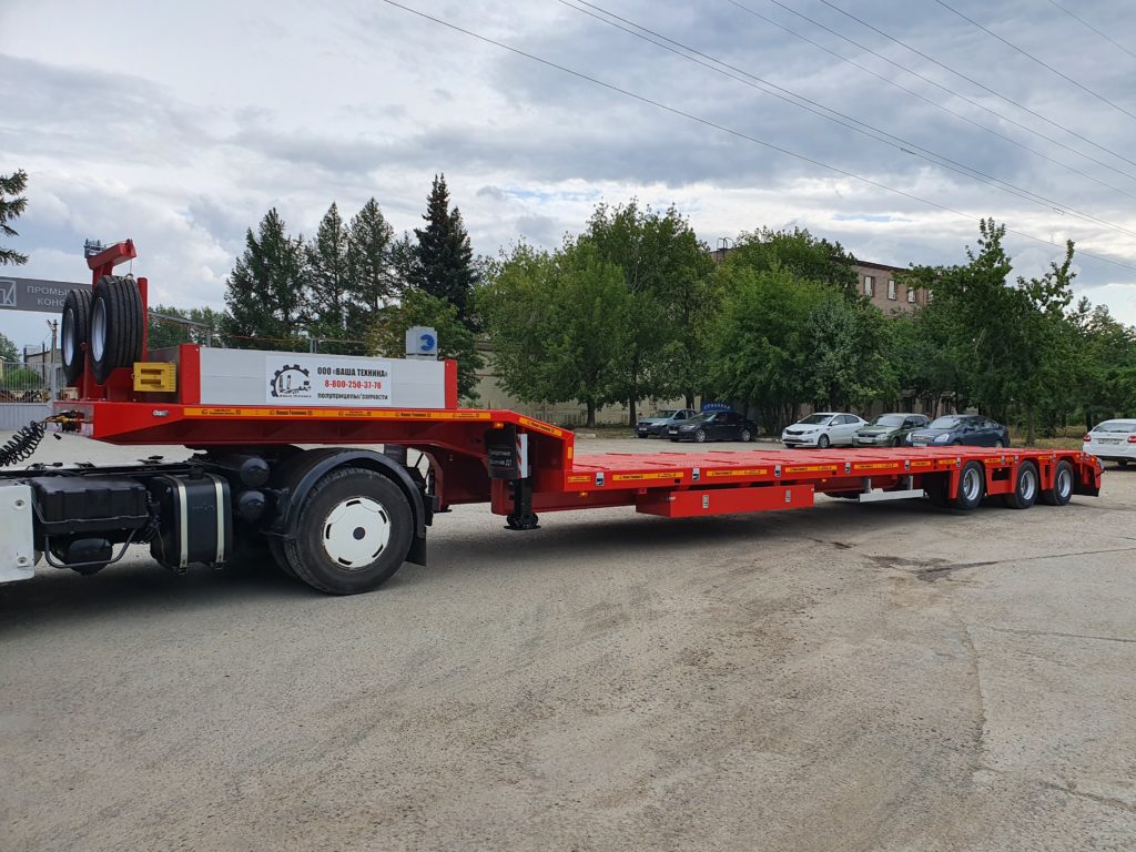 Низкорамный полуприцеп три оси